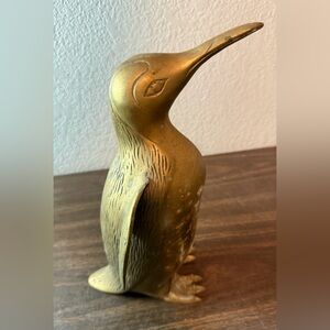 Vintage Brass 10" Artic Penguin Sculpture